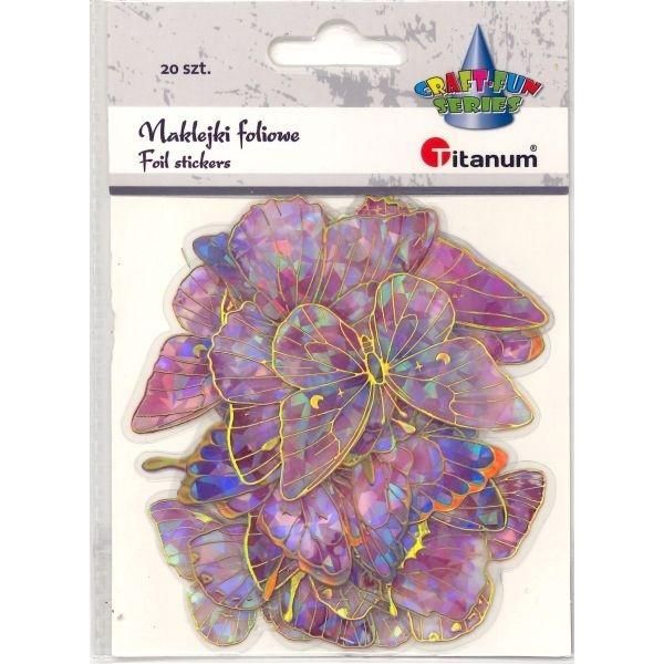 Naklejki foliowe motyle 10 wzorów 20 szt