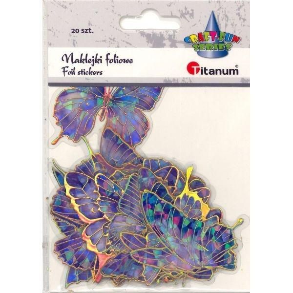 Naklejki foliowe motyle 10 wzorów 20 szt