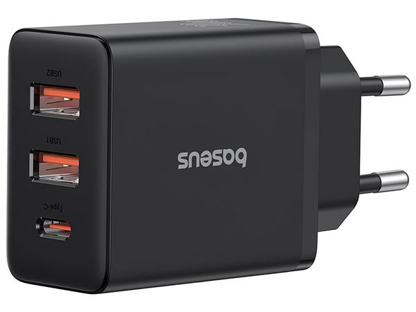 BASEUS Cube Fast Charger 2U+C 30W Cluster Black Ładowarka sieciowa !