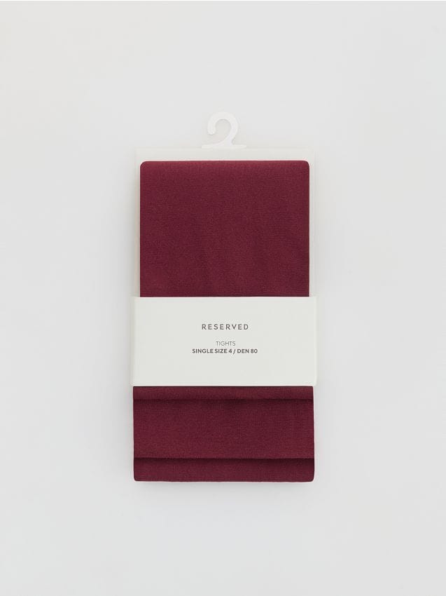 Opinie o Reserved - Rajstopy 80 DEN - bordowy