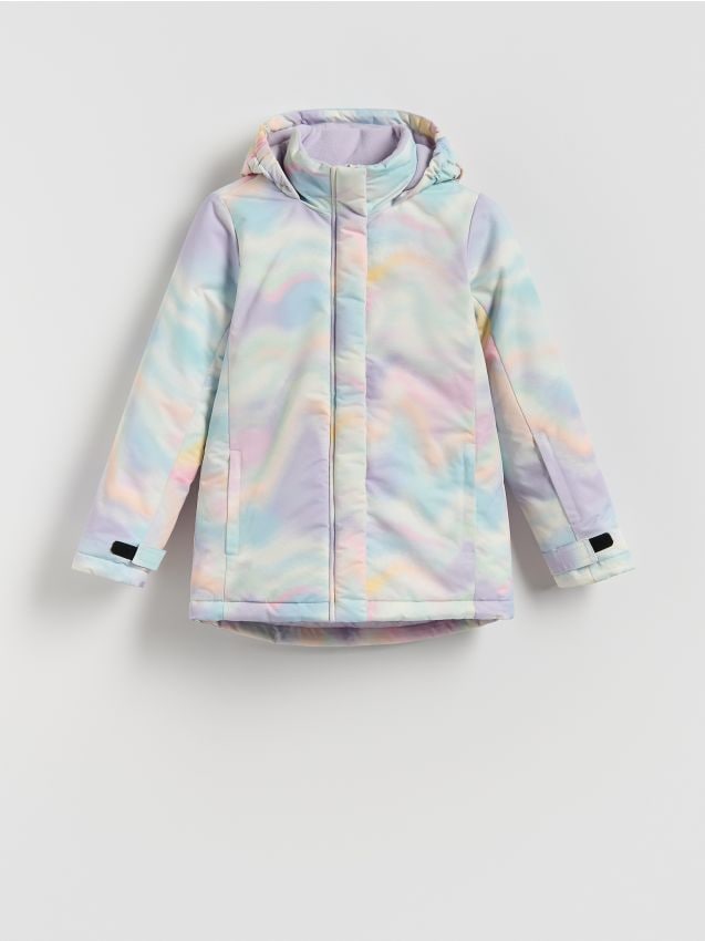 Reserved - Pikowana kurtka z kapturem - wielobarwny