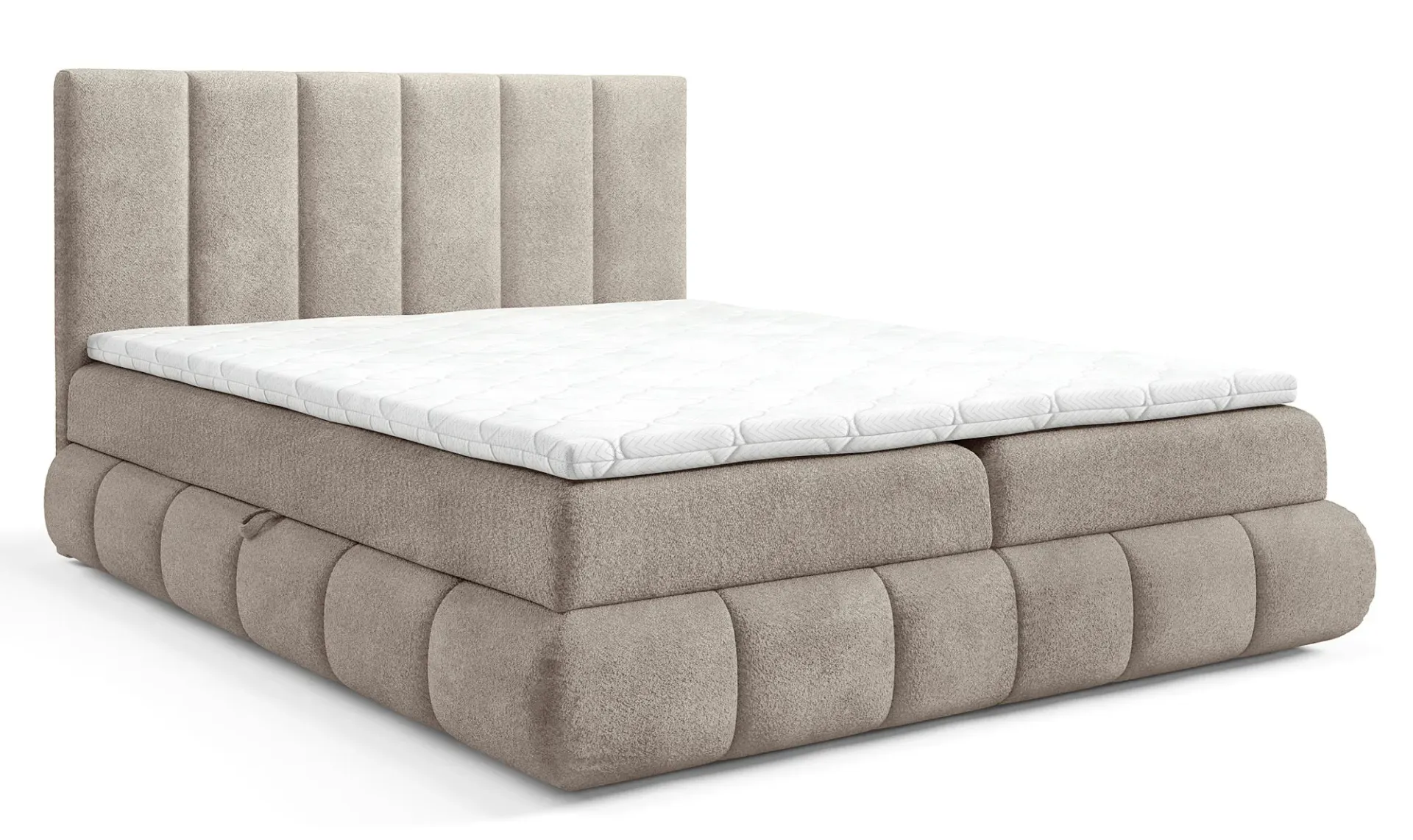 Szare nowoczesne łóżko pikowane 5 rozmiarów P3-D65