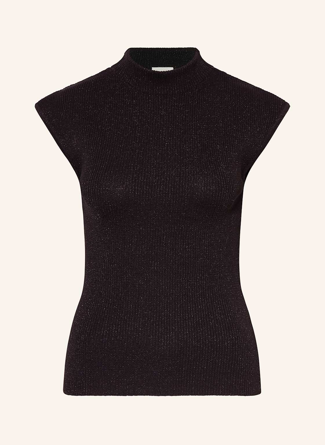 Ichi Dzianinowy Top Ihcody Z Błyszczącą Przędzą schwarz