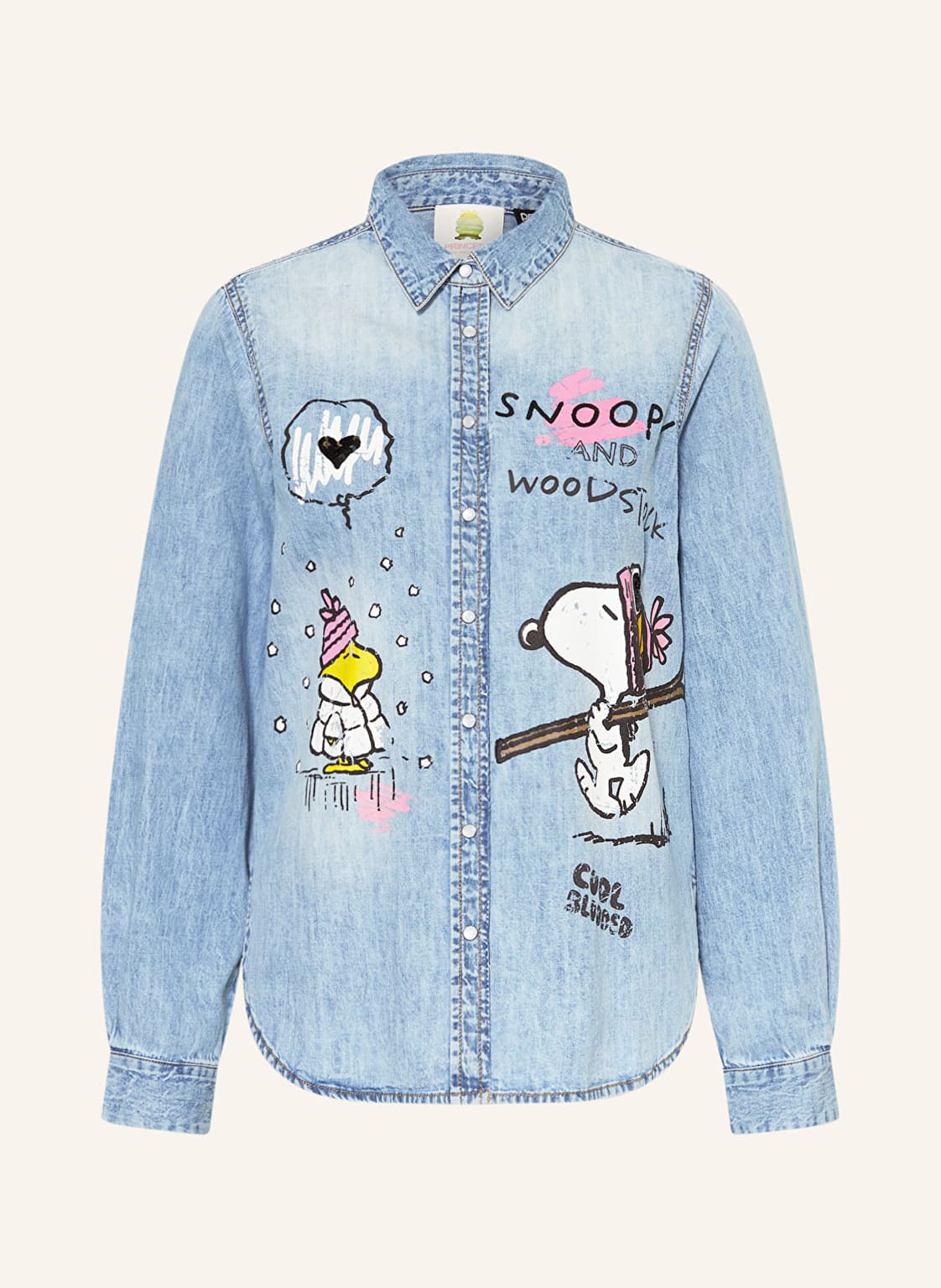 Princess Goes Hollywood Bluzka Jeansowa Z Cekinami blau