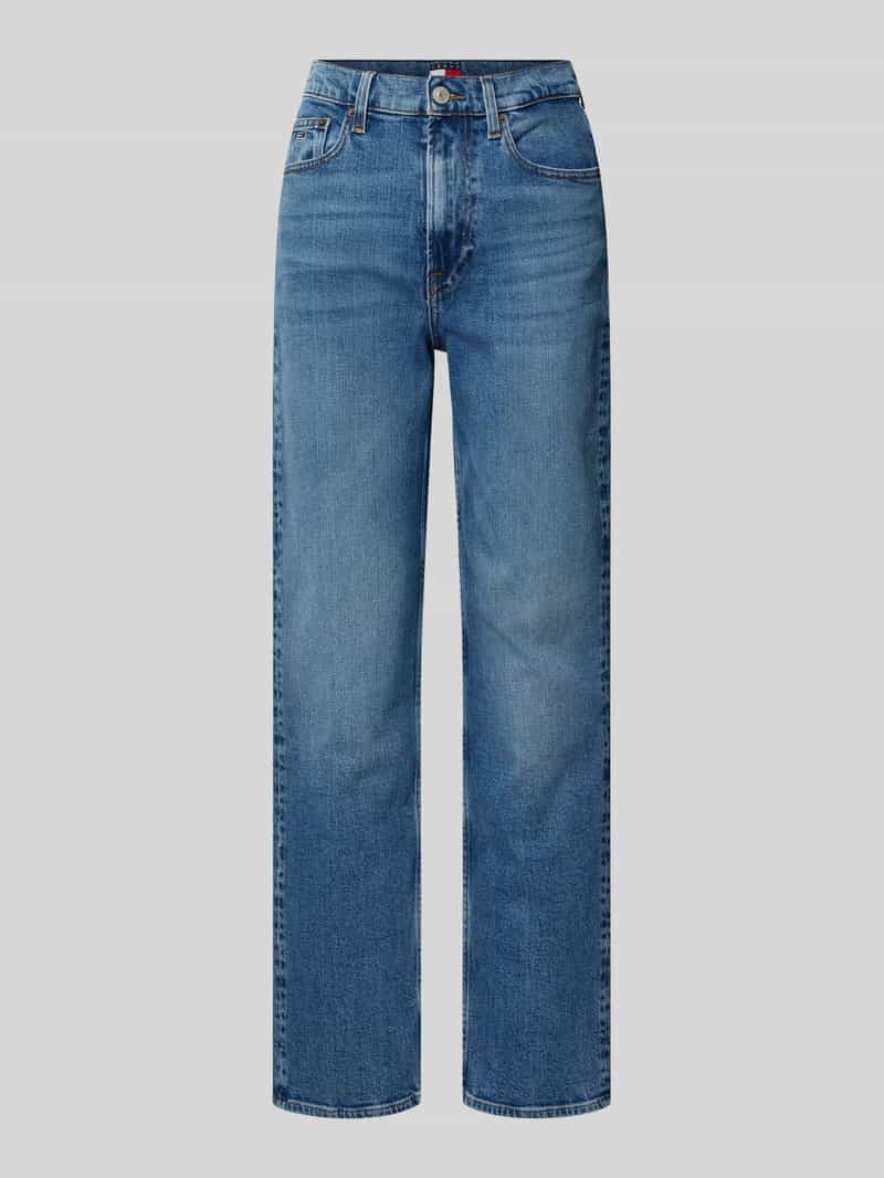 Jeansy o kroju straight fit z mieszanki bawełny model ‘LAYLA’