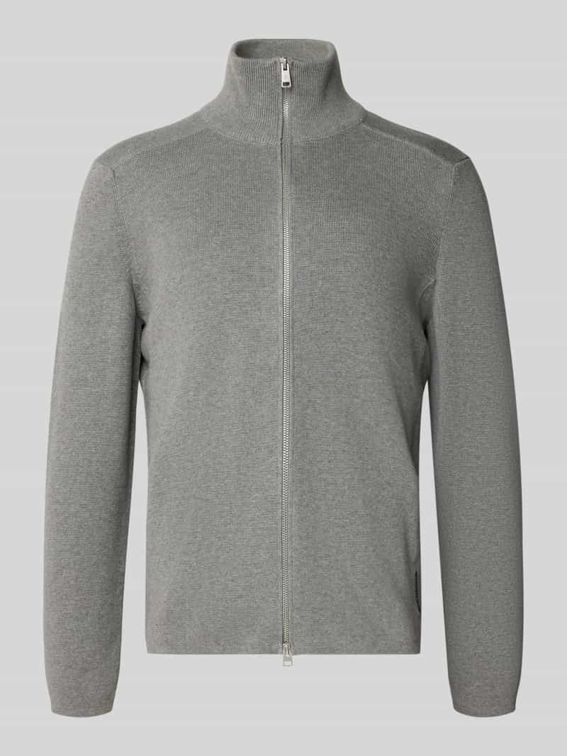 Kurtka z dzianiny o kroju regular fit z czystej bawełny