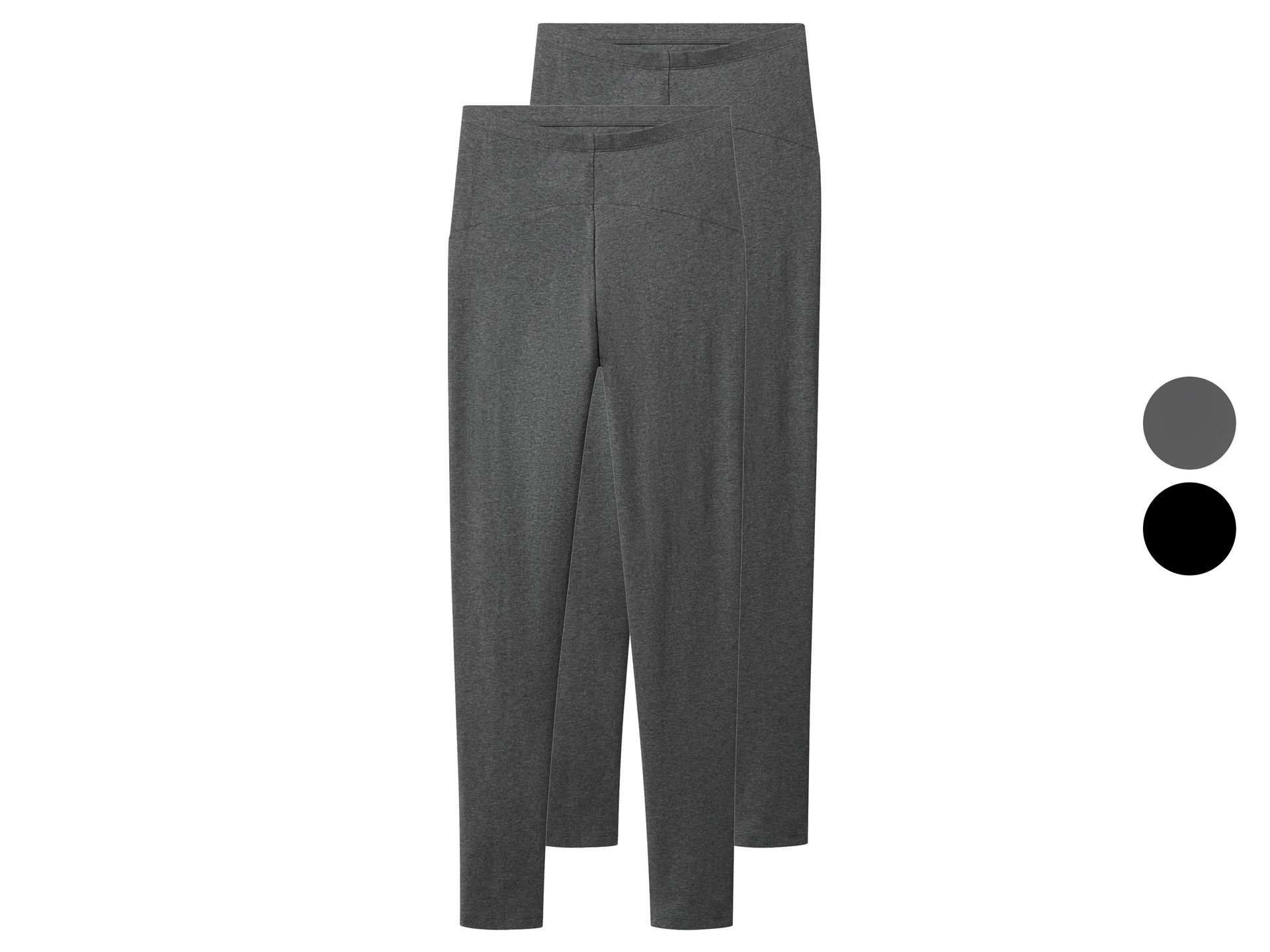 esmara® Legginsy ciążowe damskie z biobawełną, 2 pary