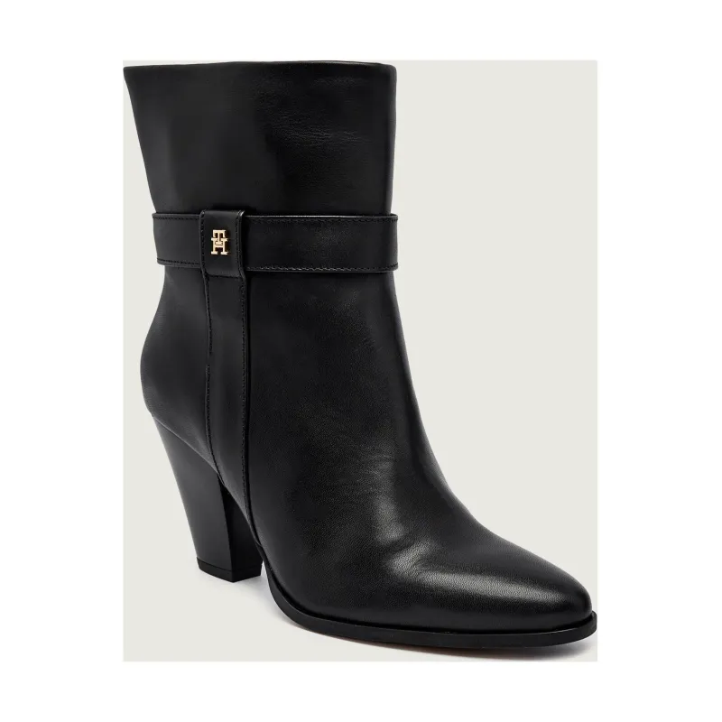 Tommy Hilfiger Skórzane botki na słupku