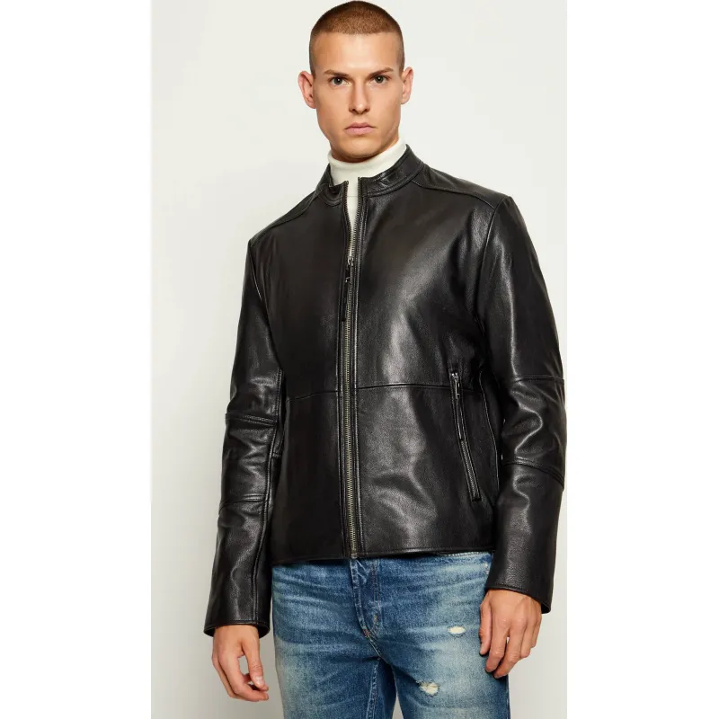 HUGO Skórzana kurtka Lokis-3 Slim Fit