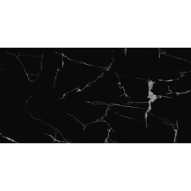 Panele ścienne winylowe 120x60 cm Artens Black Marble GL błyszczący czarny marmur