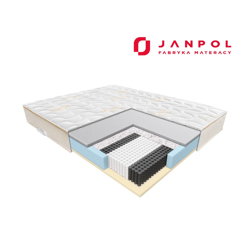 JANPOL NIOBE – materac multipocket, sprężynowy, Rozmiar - 100x200, Pokrowiec - Tencel