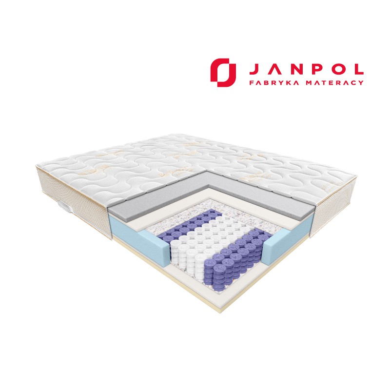 JANPOL ENYO - materac kieszeniowy, sprężynowy, Rozmiar - 90x200, Pokrowiec - Tencel
