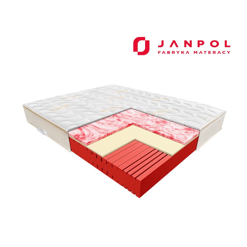 JANPOL POLA - materac piankowy, Rozmiar - 140x200, Pokrowiec - Tencel