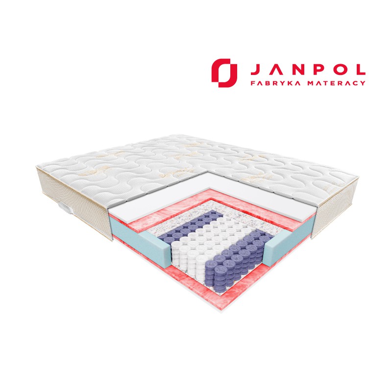 JANPOL DYNAMIC - materac kieszeniowy, sprężynowy, Rozmiar - 140x200, Pokrowiec - Tencel