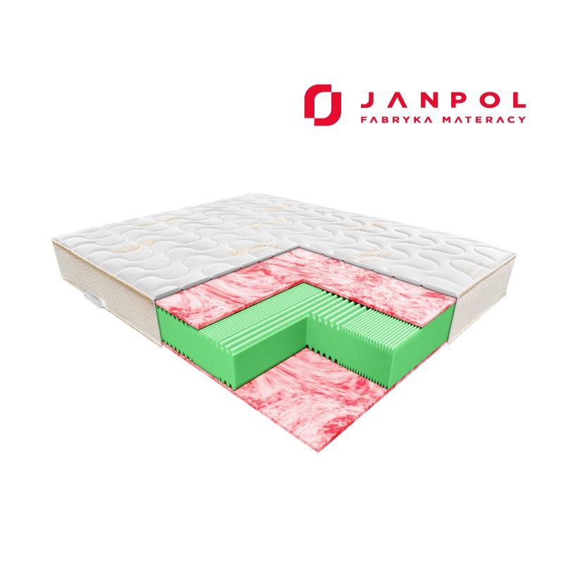 JANPOL METIS - materac piankowy, Rozmiar - 140x200, Pokrowiec - Tencel
