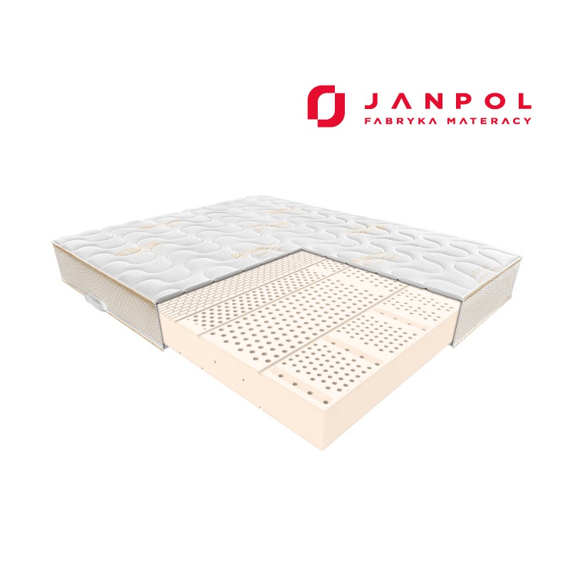 JANPOL DEMETER - materac lateksowy, piankowy, Rozmiar - 80x200, Pokrowiec - Tencel
