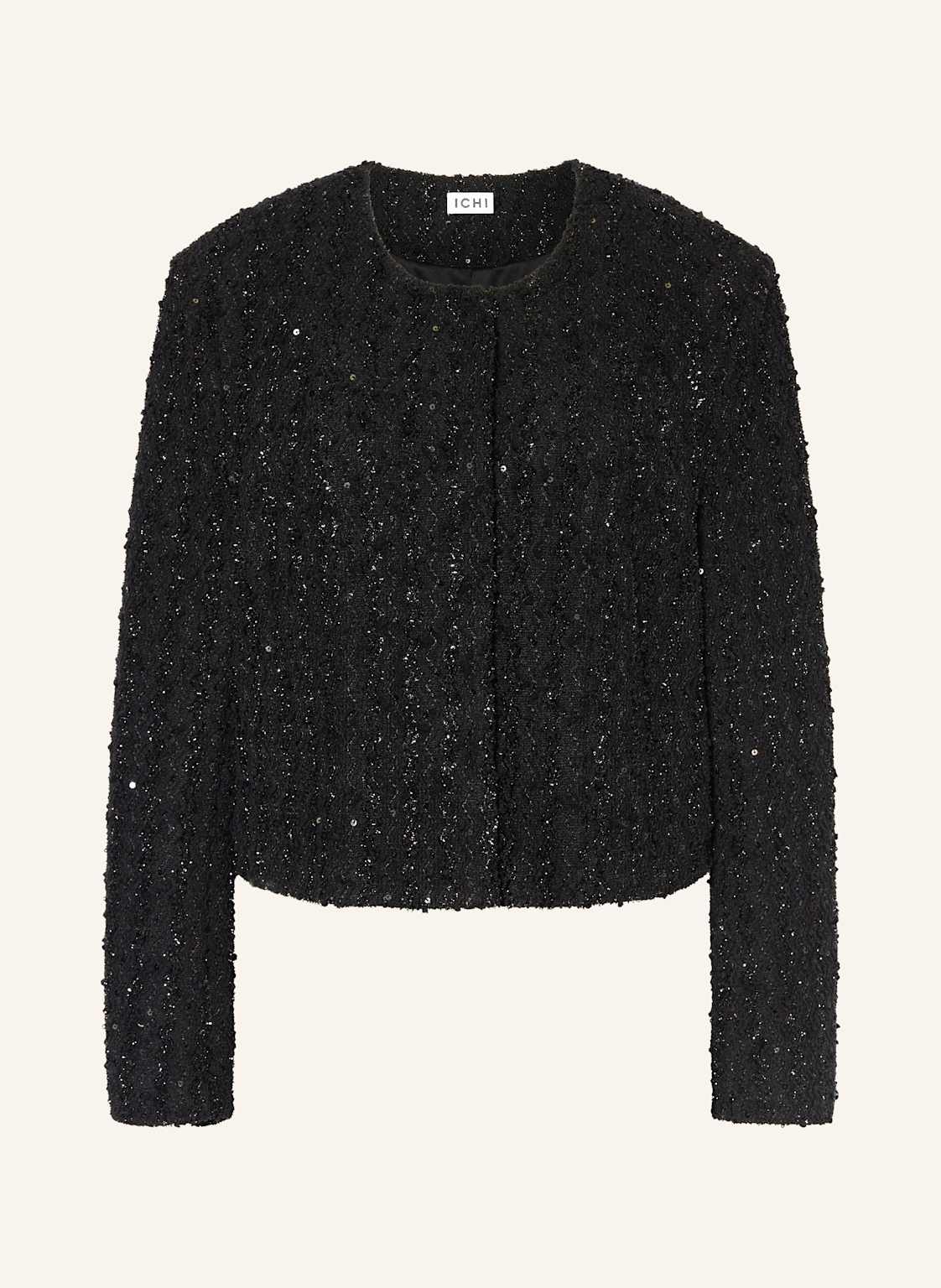 Ichi Kurtka Ihninky Z Błyszczącą Przędzą I Cekinami schwarz