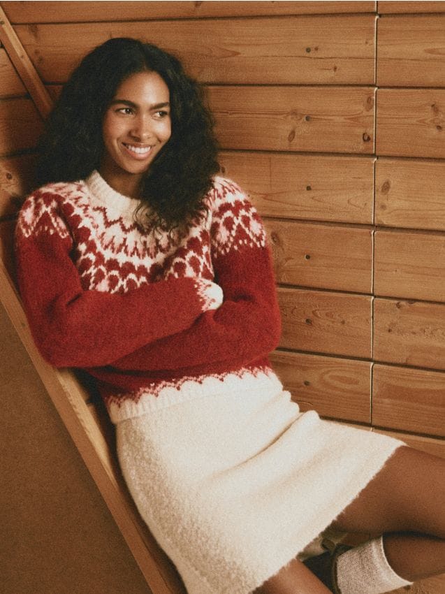 Reserved - Wzorzysty sweter - wielobarwny