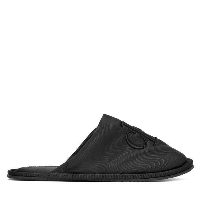 Kapcie Calvin Klein Jeans Slipper Satin Moire YW0YW02053 Czarny