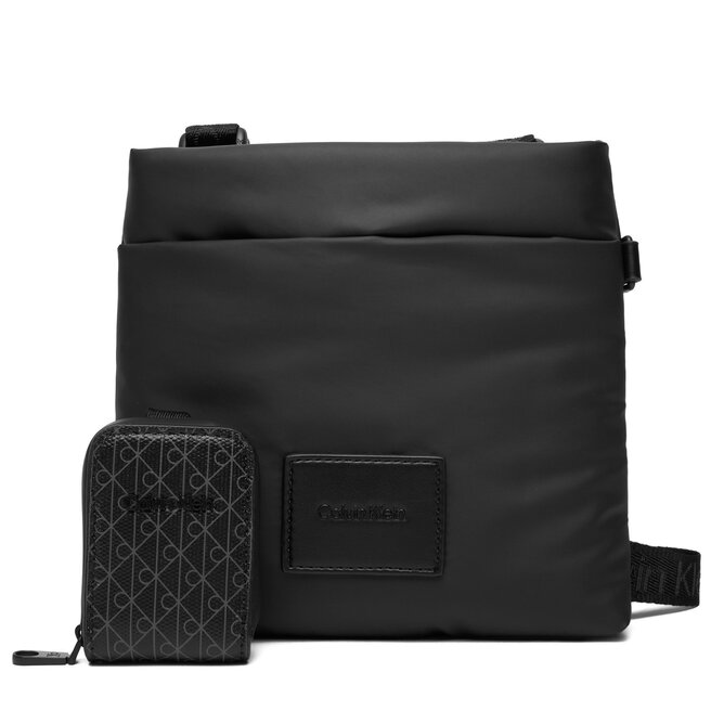 Saszetka Calvin Klein Puffer Utility Flatpack LV04D3224G Czarny