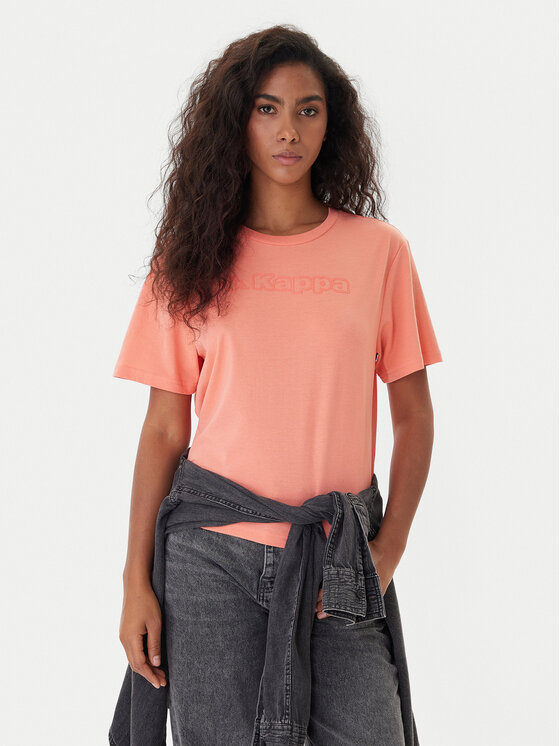 Kappa T-Shirt Frega 351M1KW Pomarańczowy Regular Fit