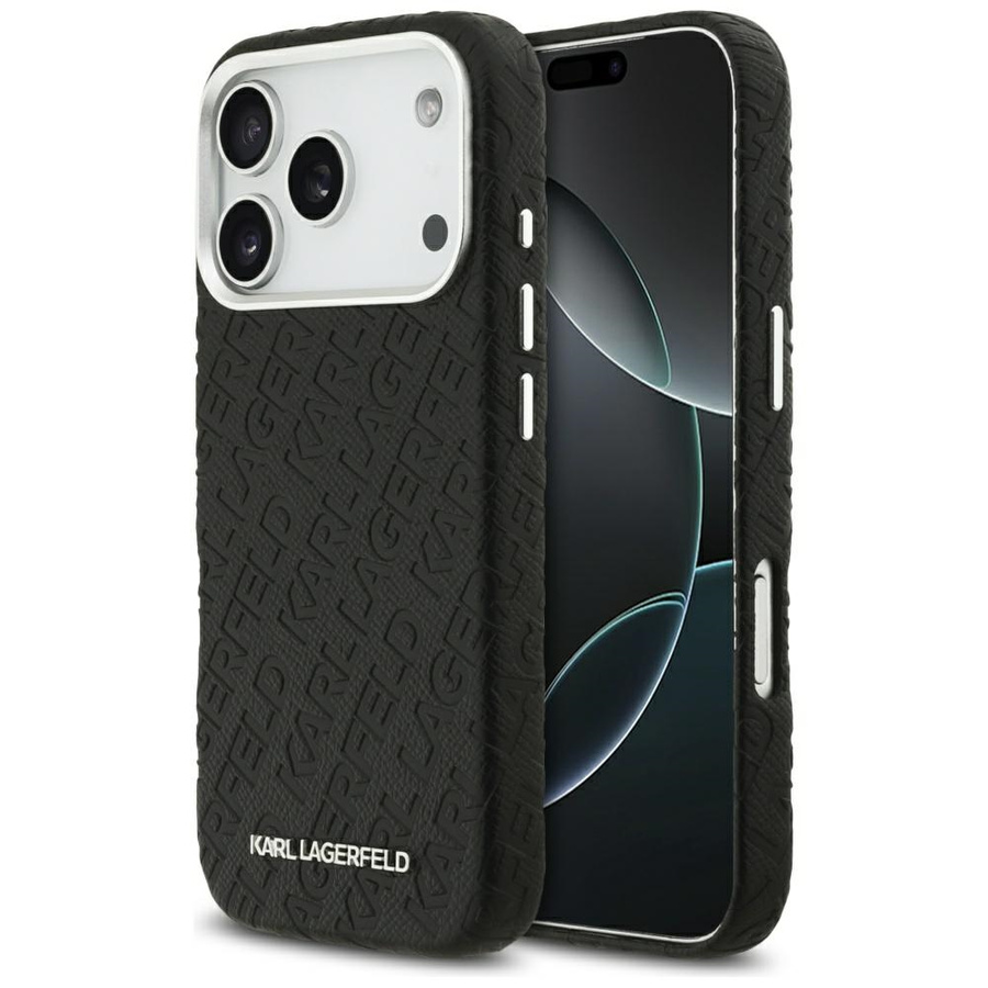Etui Karl Lagerfeld FW Stamped Karl MagSafe do iPhone 17 Pro czarny