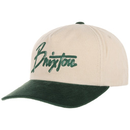 Brixton Cord Snapback by Brixton, biało-zielony, One Size