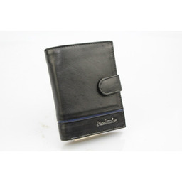 Portfel Męski PIERRE CARDIN Skóra Licowa RFID Duży Pionowy Z Zapięciem MATOWY Z OZDOBNYM ELEMENTEM 331A 13 x 10 x 3 [cm]