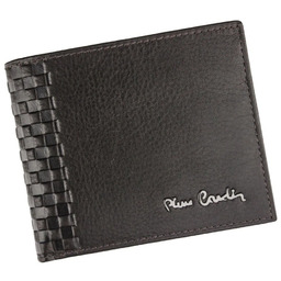 Portfel Męski Skórzany PIERRE CARDIN Skóra Licowa Średni Poziomy Bez Zapięcia Z Ozdobnym Elementem 8824 11 x 9 x 2,5 [cm]