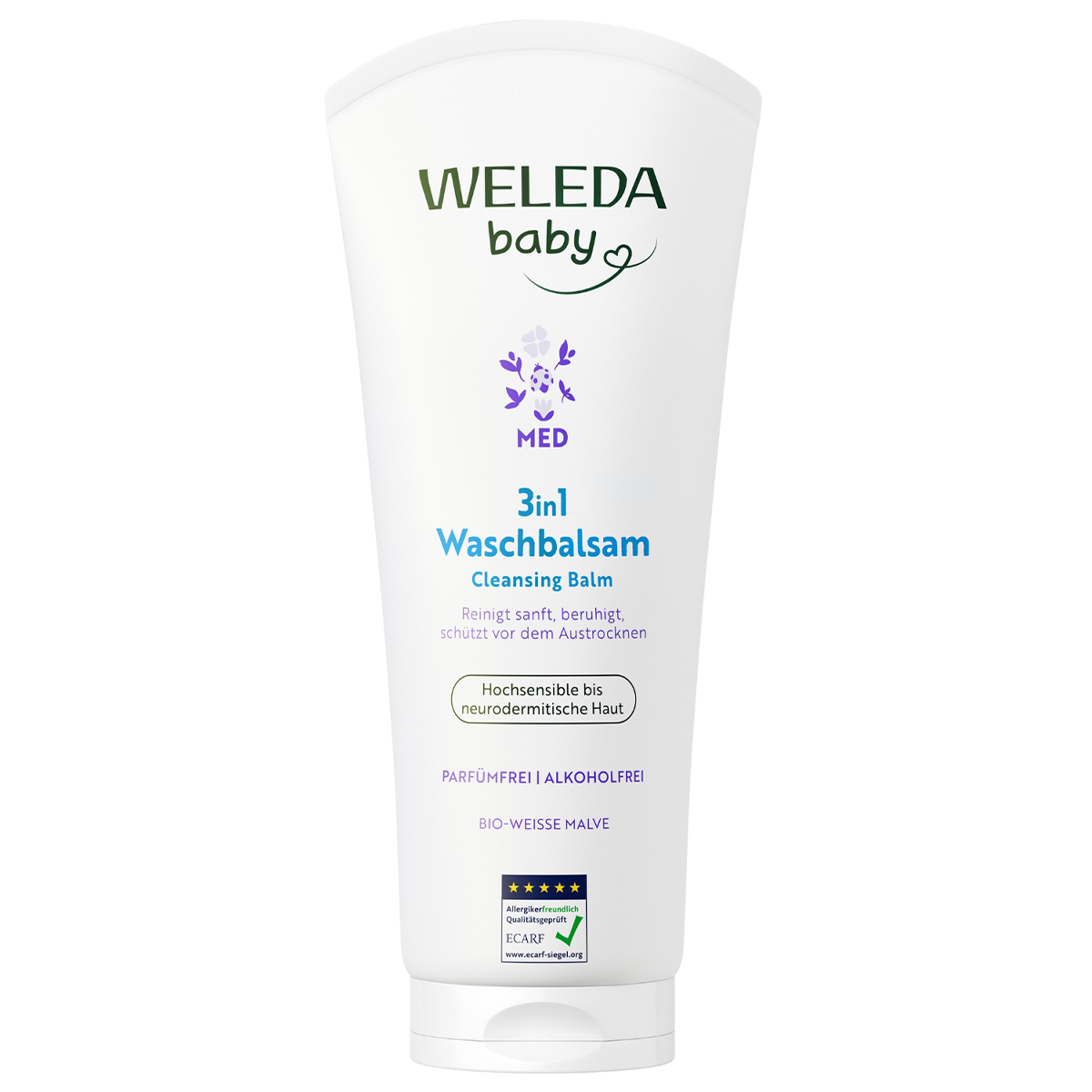 Weleda Baby Med 3w1, odbudowujący balsam do mycia ciała od 1 dnia życia, 200 ml