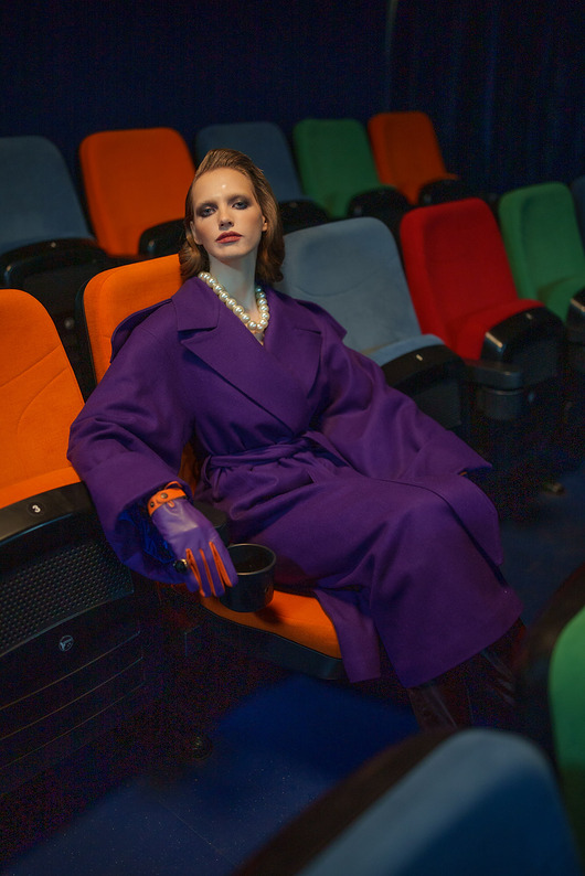 Płaszcz Bacall fioletowy
