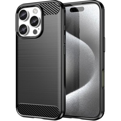 Etui HURTEL Carbon Case do Apple iPhone 16 Pro Czarny