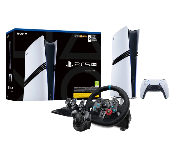 Sony PlayStation 5 Pro PS5 2TB + Kierownica Logitech G29 Racing Wheel + Skrzynia biegów Logitech Driving Force Shifter