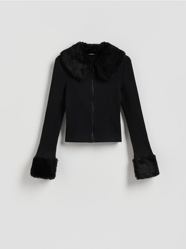 Reserved - Sweter z kołnierzem - czarny