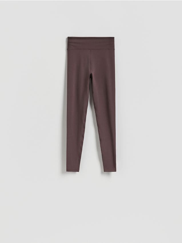 Reserved - Gładkie legginsy - brązowy