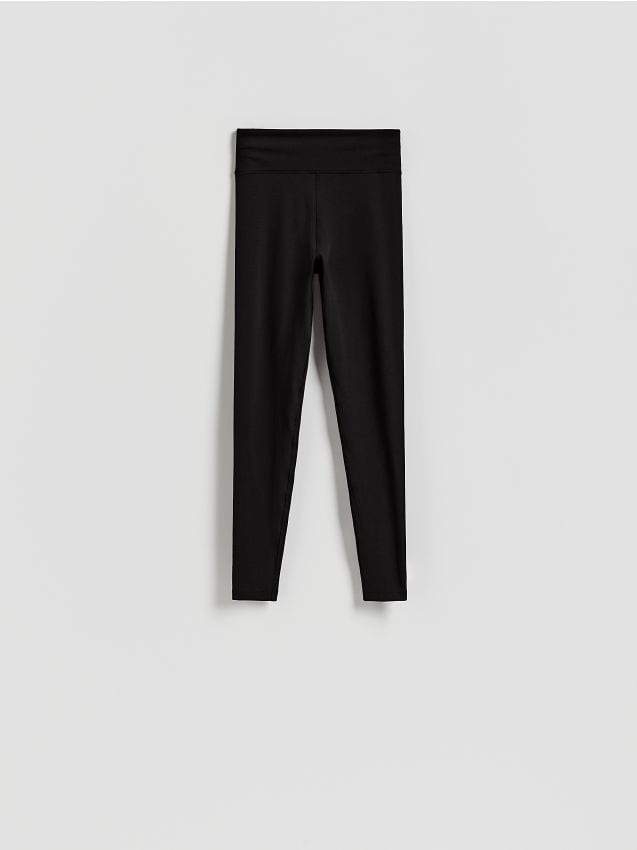 Reserved - Gładkie legginsy - czarny