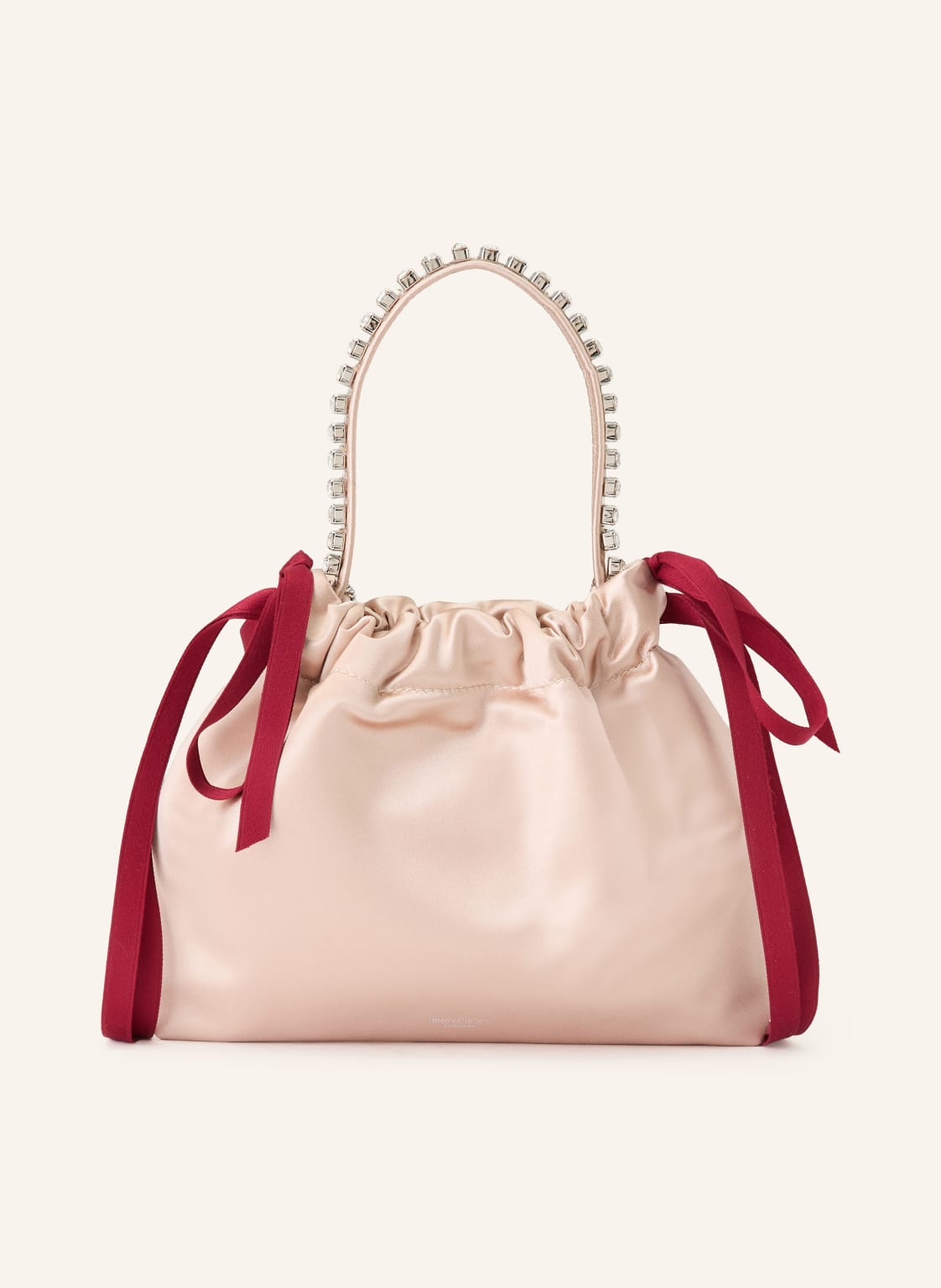 Jimmy Choo Torebka Drawstring Mini Z Kamieniami Ozdobnymi rot