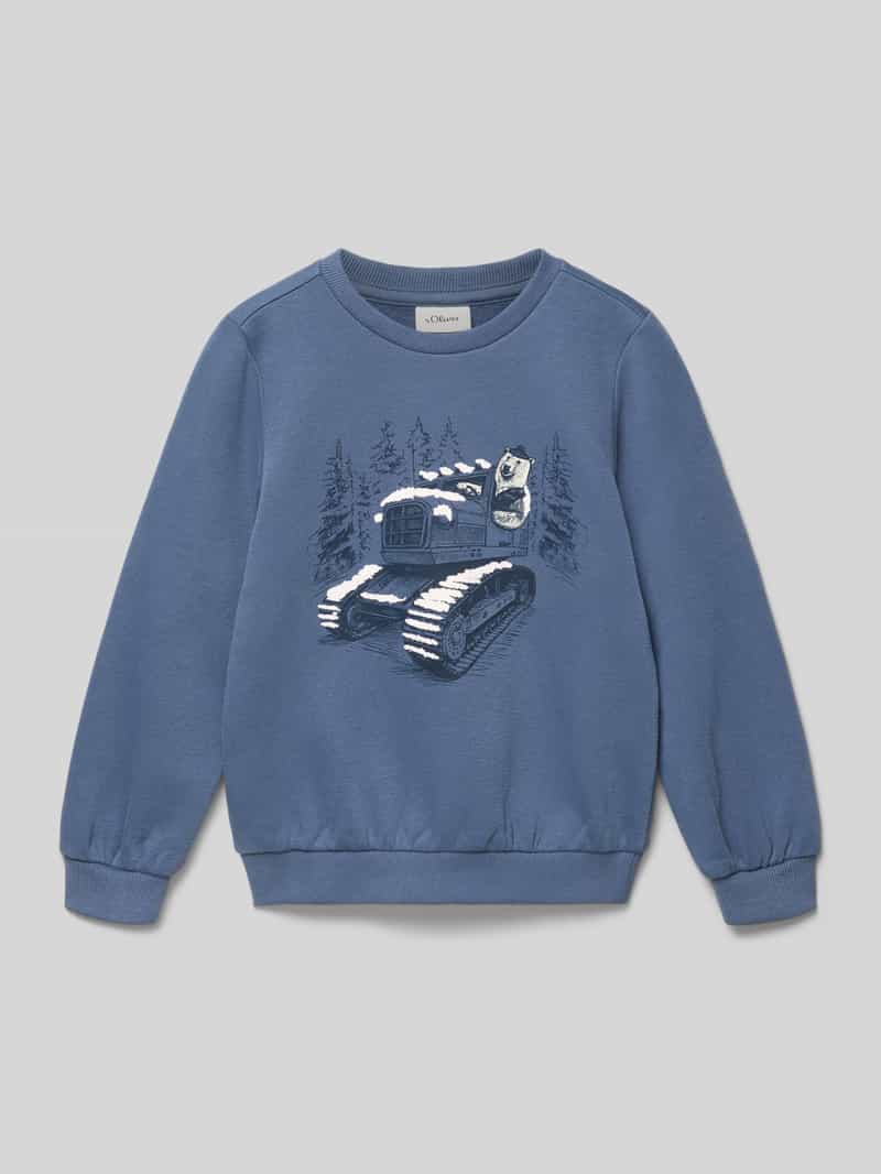 Sweter o kroju regular fit z mieszanki bawełny