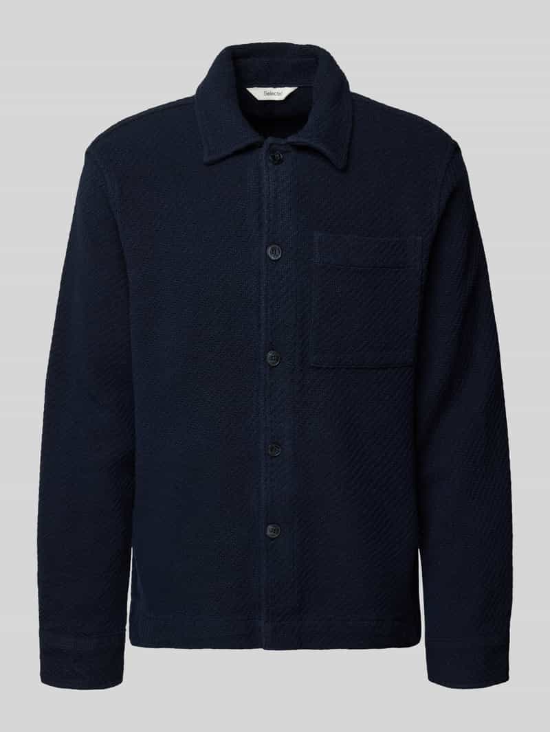 Kurtka koszulowa o kroju regular fit z czystej mieszanki bawełny ekologicznej model ‘REGFRED’