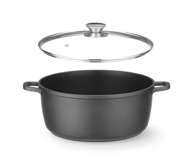 Garnek z powłoką nieprzywierającą, HENDI, 9L, 405x332x(H)138mm 611043