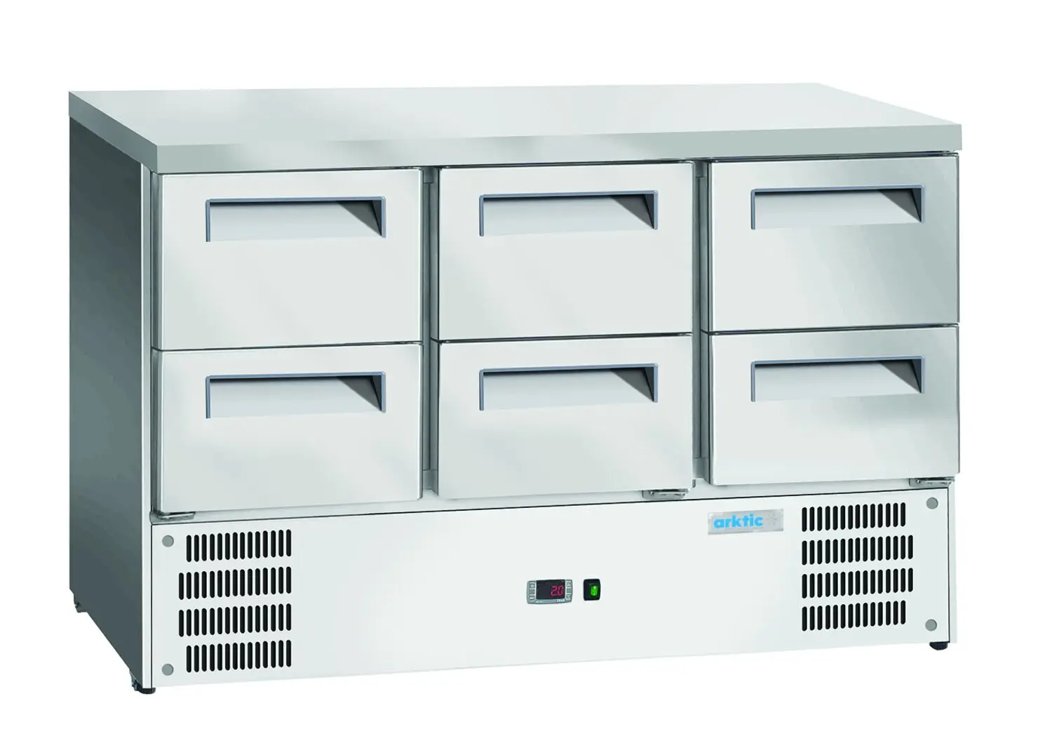 Stół chłodniczy Arktic z 6 szufladami, GN 1/1, 368L, 1365x700x(H)855mm 236772