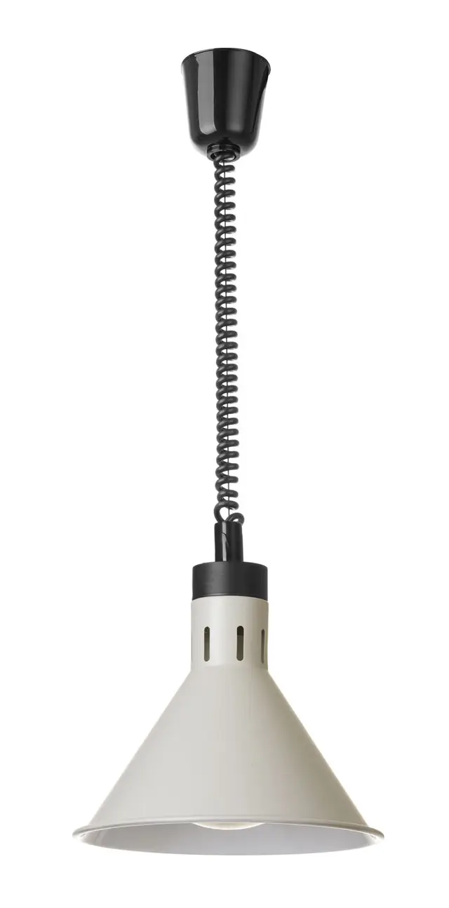 Lampa Grzewcza Wisząca HENDI Stożkowa Biała 250W, śr. 275x(H)250mm 273937