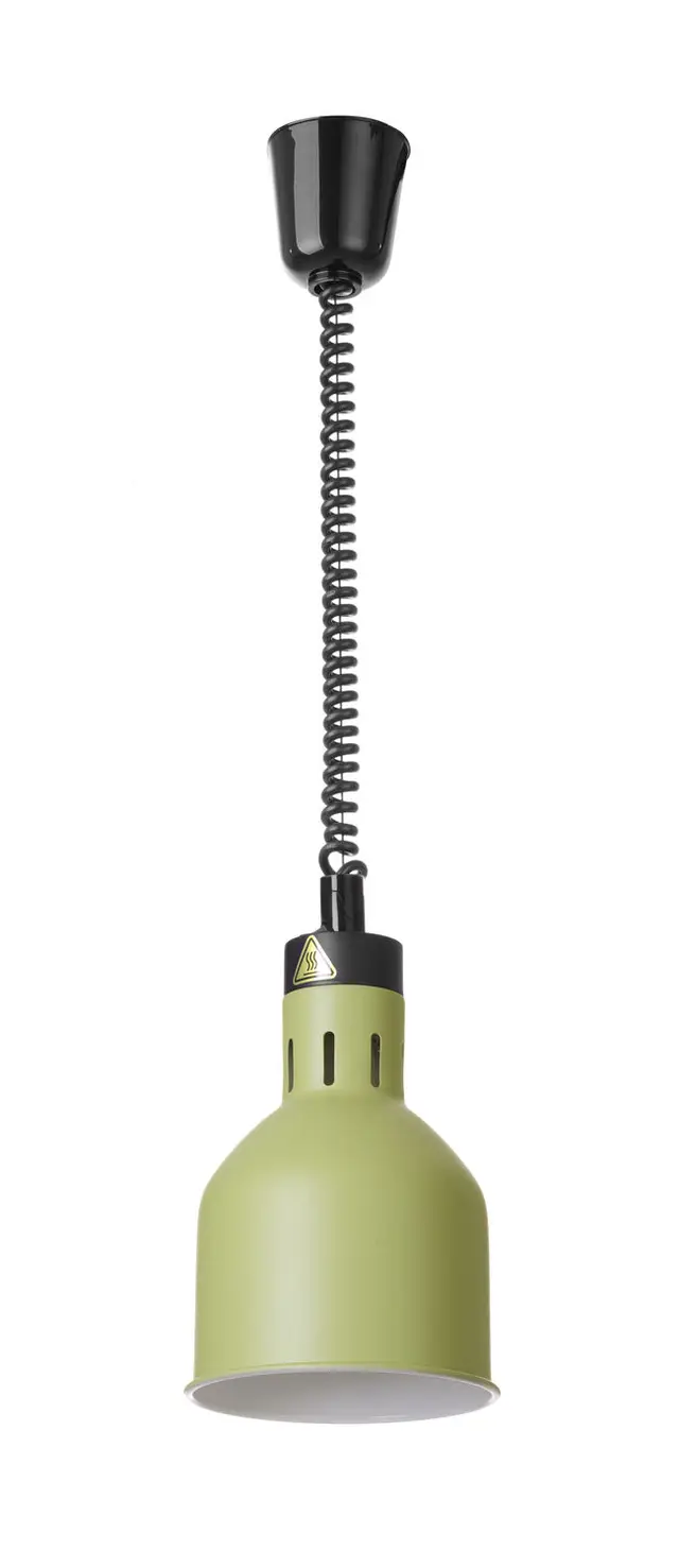 Lampa Grzewcza Wisząca HENDI Cylindryczna Zielona 250W, śr. 175x(H)250mm 273791