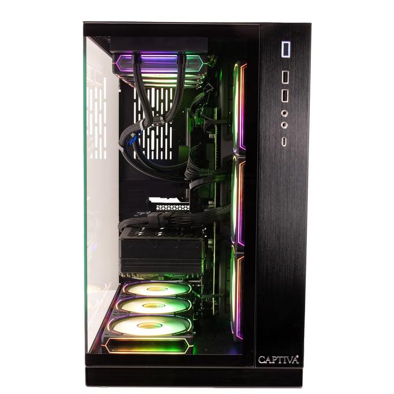 CAPTIVA PC Highend Gaming I89-020 (i9-14900KF/RTX5080 16GB GDDR7/SSD 2TB/64GB/WLAN/Windows 11 Home 64-bit) Intel® Core™ i9 DDR5-SDRAM NVIDIA GeForce RTX 5080 Czarny
