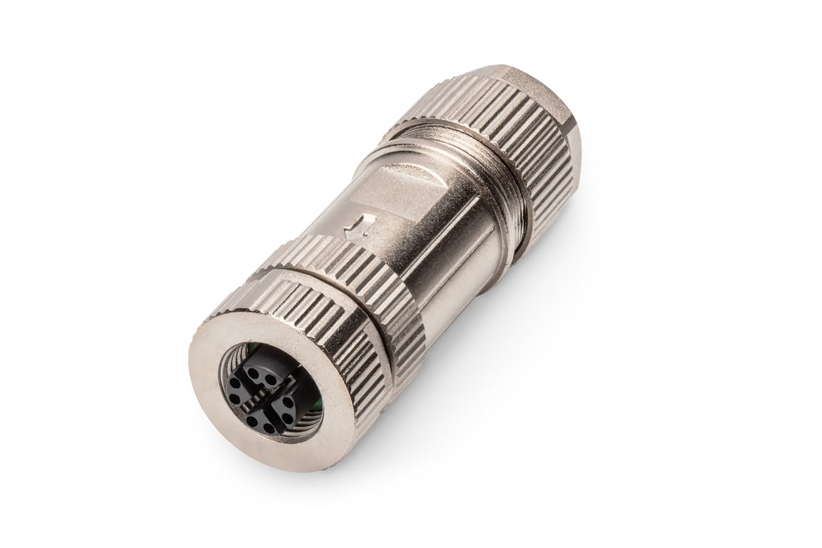 Digitus CAT 6A, okablowanie polowe, gniazdo M12 z kodem X IP67 DN-936M12-J