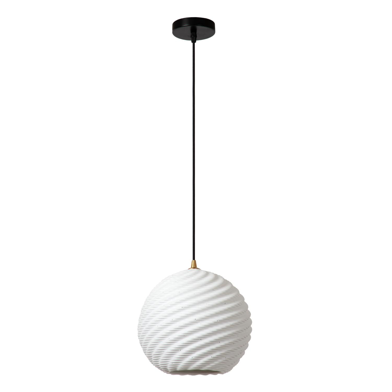 BINA 13451/25/31 lampa wisząca klosz porcelanowy fi 25cm 1xE27 wykończenie czarno-złote
