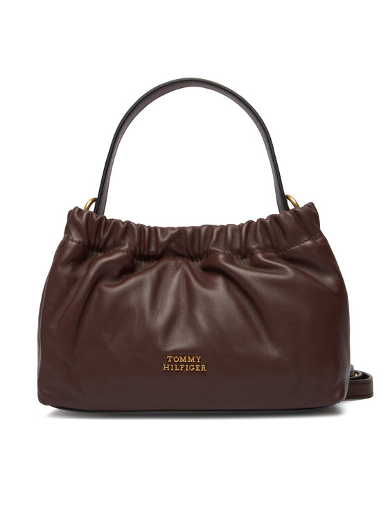 Tommy Hilfiger Torebka Soft Leather Mini Crossover AW0AW18306 Brązowy