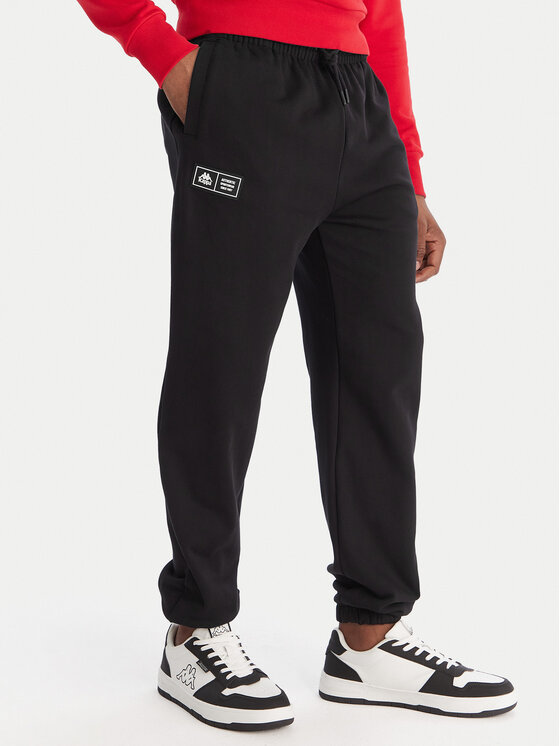 Kappa Spodnie dresowe Olmos 311M2TW Czarny Regular Fit