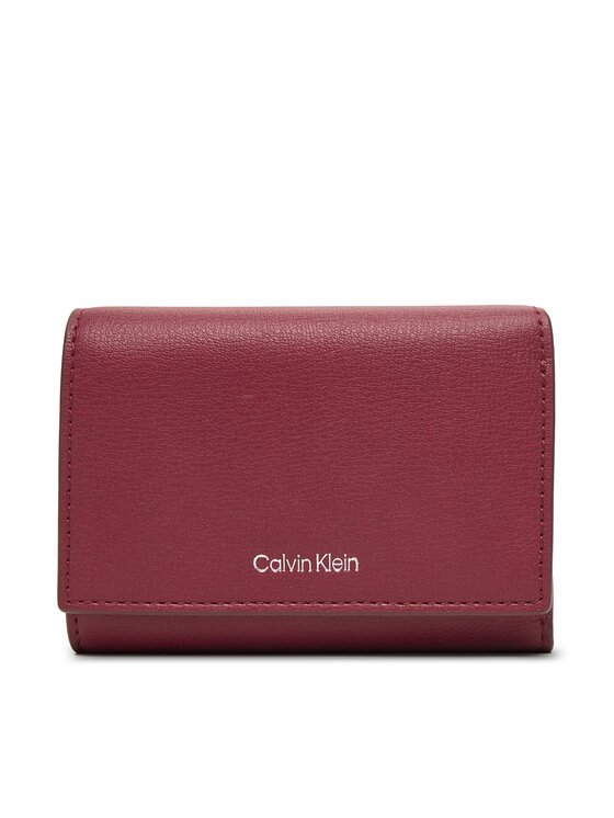 Calvin Klein Portfel Foil Logo Trifold W/ Zip Pocket LV04F1117G Różowy