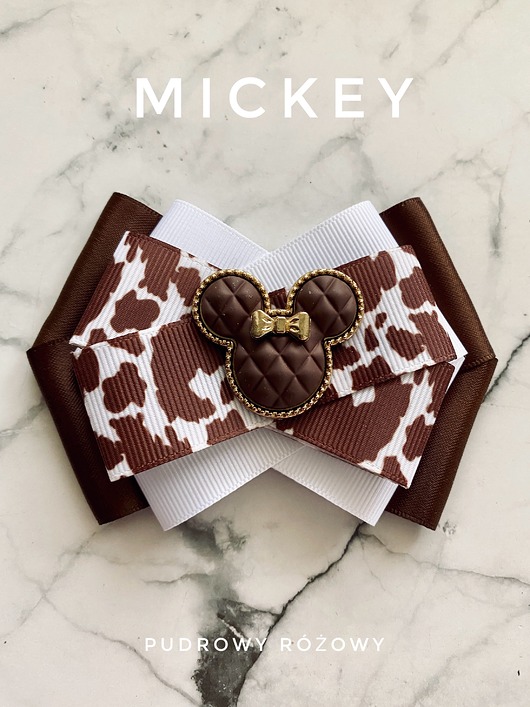 Modowa Brosza MICKEY Czekoladowa New